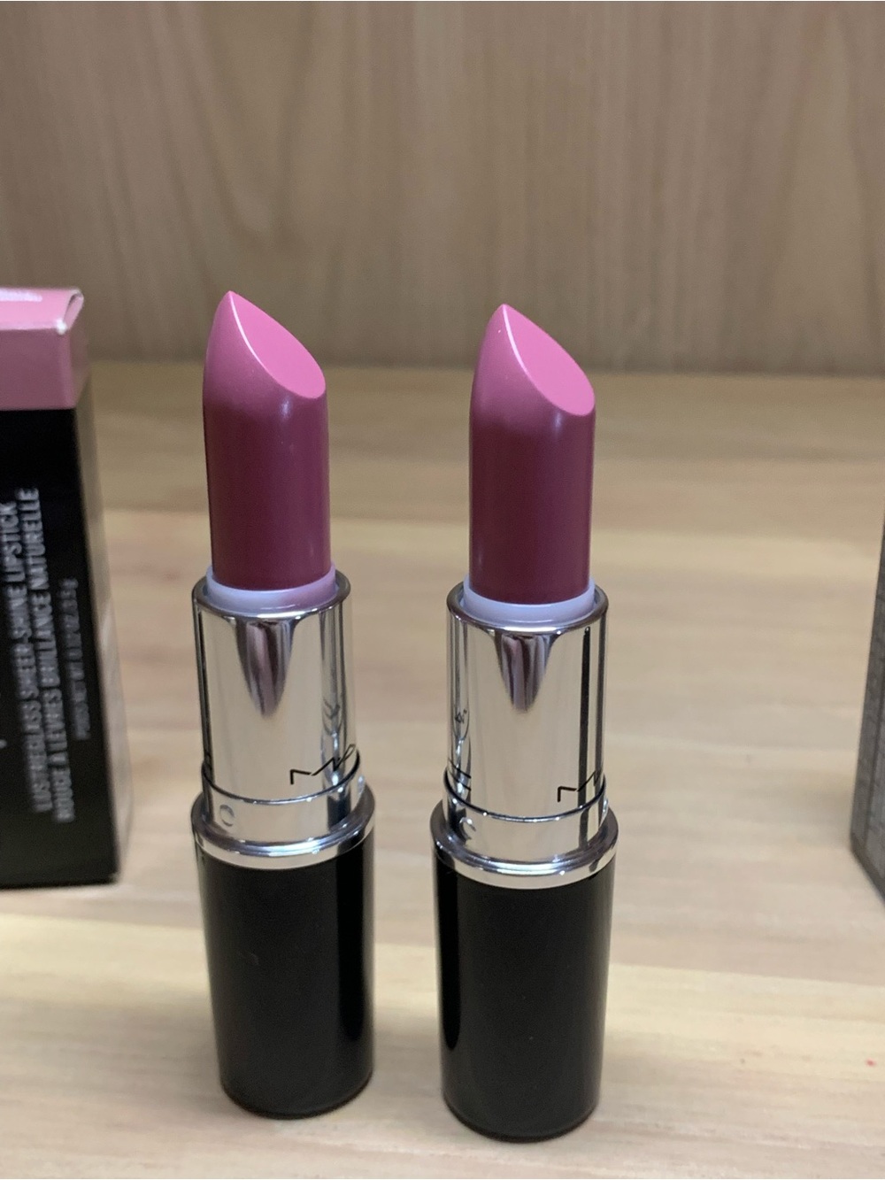 NEW MAC Lustreglass Lipstick Duo 506 Not Humble Just Bragging 2 Boxed Set